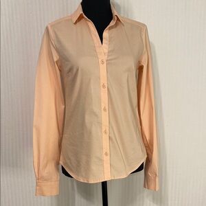NWT Love Tree Pastel Peach Long Sleeve Button Down Shirt Size Small
